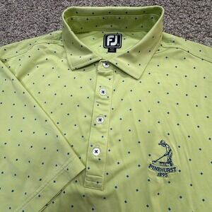 FootJoy Lime Green Polo Shirt with Blue Accents